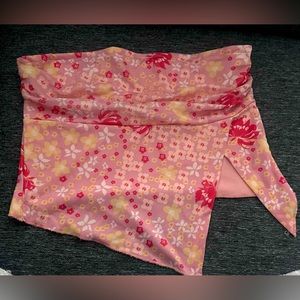 floral strapless crop top for summer